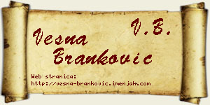 Vesna Branković vizit kartica